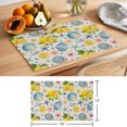 thumbnail image 6 of Coastal Placemats Set of 8 Summer Lemon Flower Shell Starfish Rustic Place Mats Indoor Wipeable Table Mats Washable Cloth Dining Table Placemats for Kitchen Holiday Party Home Decor 13x19 Inch, 6 of 9