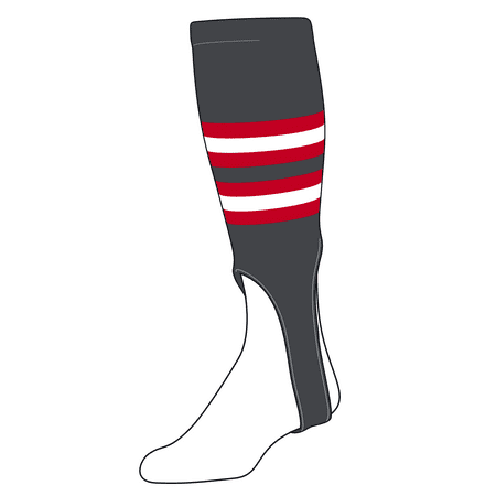 

TCK Baseball Stirrups Large (300I 7in) Graphite Red White