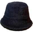 thumbnail image 3 of CoCopeaunts Plain Color Bucket Hat Women's Autumn Winter Lamb Hair Brim Thickened Warm Fisherman Hat Collapsible Compressible, 3 of 8