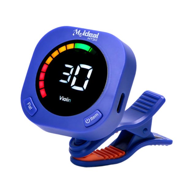 HILABEE Guitar Tuner Practical Gift Easy to Use Clip on Tuner for Ukulele Bass Cello Blue