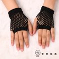 thumbnail image 2 of 1 par de guantes cortos de rejilla negros para mujer, guantes de malla sin dedos, guantes de moda sexis para fiesta y Club nocturno de lujo Punk Rock, 2 of 5