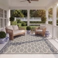 thumbnail image 3 of SAFAVIEH Courtyard Eustacia Geometric Trellis Indoor/Outdoor Area Rug Anthracite/Beige, 6'7" x 9'6", 3 of 10