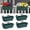 Green, variant on CADUKE Railing Planter Box, Deck Railing Flower Boxes 16.9 Inches Red | Metal Adjustable Brackets, 4 Pack, Fence Hanging Planters, Balcony Railing Window Boxes, For Outdoor