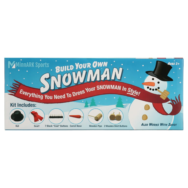 MinnARK Build Your Own Snowman Kit - Snowman Accessories for Children's Snow and Sled Play