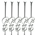 thumbnail image 5 of VEVOR Staircase Metal Balusters, 44'' x 1/2" Galvanized Steel Decorative Banister Spindles, 5 pack S Shape Deck Baluster, Hollow Satin Black Spiral Stair Railing with Shoes & Screws, 5 of 9