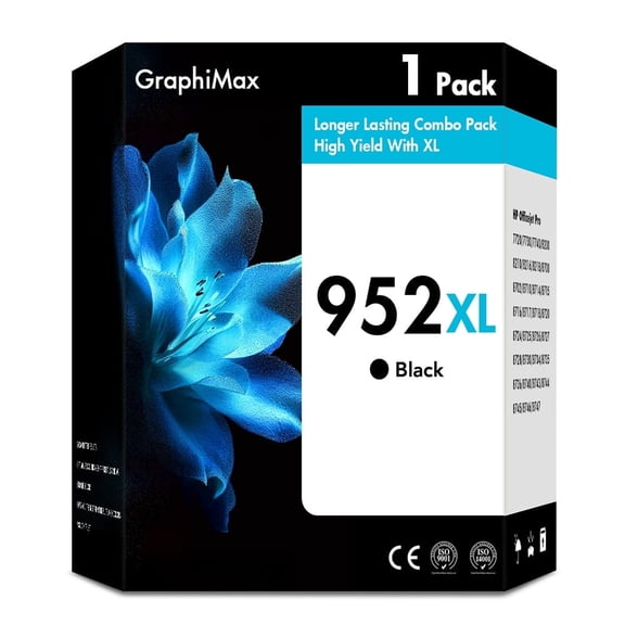 952 952XL Ink Cartridges Compatible for 952XL 952 1 Pack Black for OfficeJet Pro 8710 7740 8720 8210 8715 8702 7720 8730 8740 8216 8725 8700