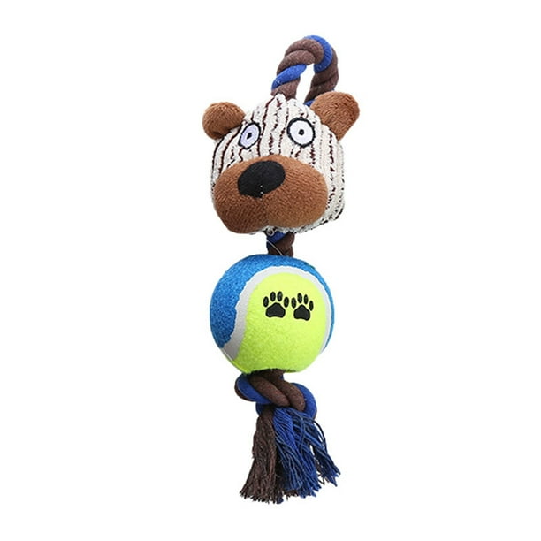 Juguete para perros de cordero y cuerda de tenis, juguete interactivo para perros con sonido molar.