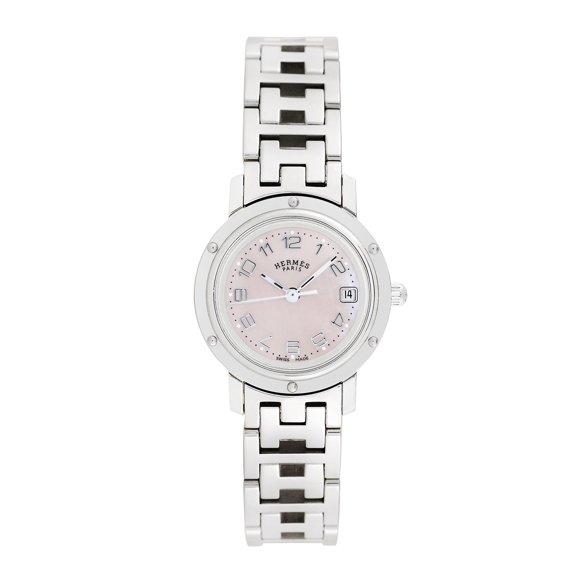 Pre-Owned Hermes Women's Clipper 24mm Stainless Steel Wristwatch