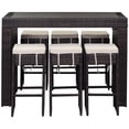 thumbnail image 2 of SAFAVIEH Outdoor Collection Sanders Outdoor Bar Set Brown/Sand, 2 of 10