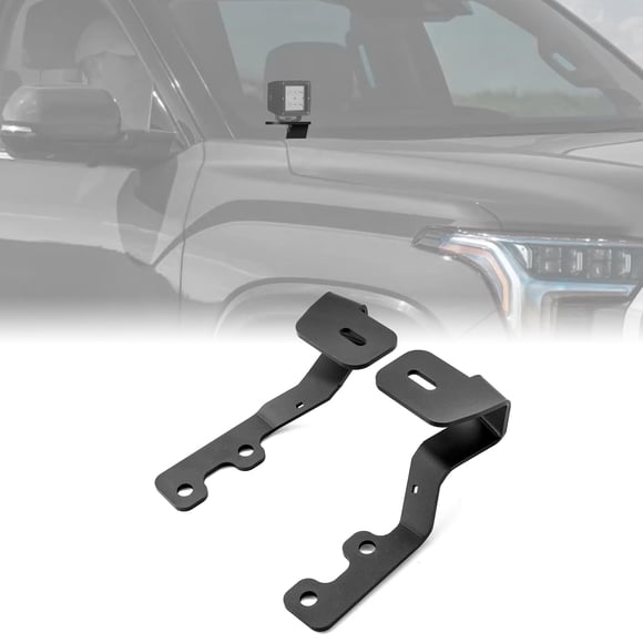 WeiSen Upper Hood Hinge Ditch Light Mount Brackets for Auxiliary Off Road LED Work Light Pods Compatible with Toyota Tundra 2022-2024