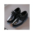 thumbnail image 5 of Gomelly Boys Dress Shoes Kids Pointed Toe Lace-Up School Uniform Formal Shoes Black 7C, 5 of 9