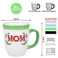 thumbnail image 2 of Green Minimalist Mom Mug - Funny Text Ceramic Mug, Easy to Clean, Great Birthday/Mother's Day Gift for Mom, Practical Gift Idea,1pc/16oz, 2 of 6