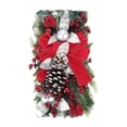 thumbnail image 2 of Cordless Prelit Christmas Wreath - LED Stairway Garland with Snowballs and Berries, Battery Operated Door Wall Decor for Indoor Outdoor Holiday Home Decorations(E), 2 of 8