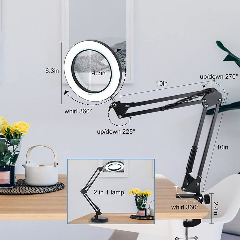 8x LED Adjustable Lamp Stand Magnifying Light For Skincare, Tattoo,  Manicure, Beauty Spa, And Makeup Warm/White Lighting From Hanleygwen,  $503.35