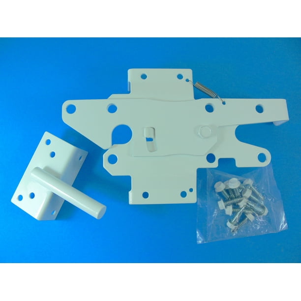 Vinyl Gate Latch WHITE (for Vinyl, Wood, PVC etc Fencing) Fence Gate