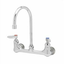 T&S Brass - Faucet, Wall Mount, 8'' Centers, Eternas, Swivel Gooseneck, Lever Handles