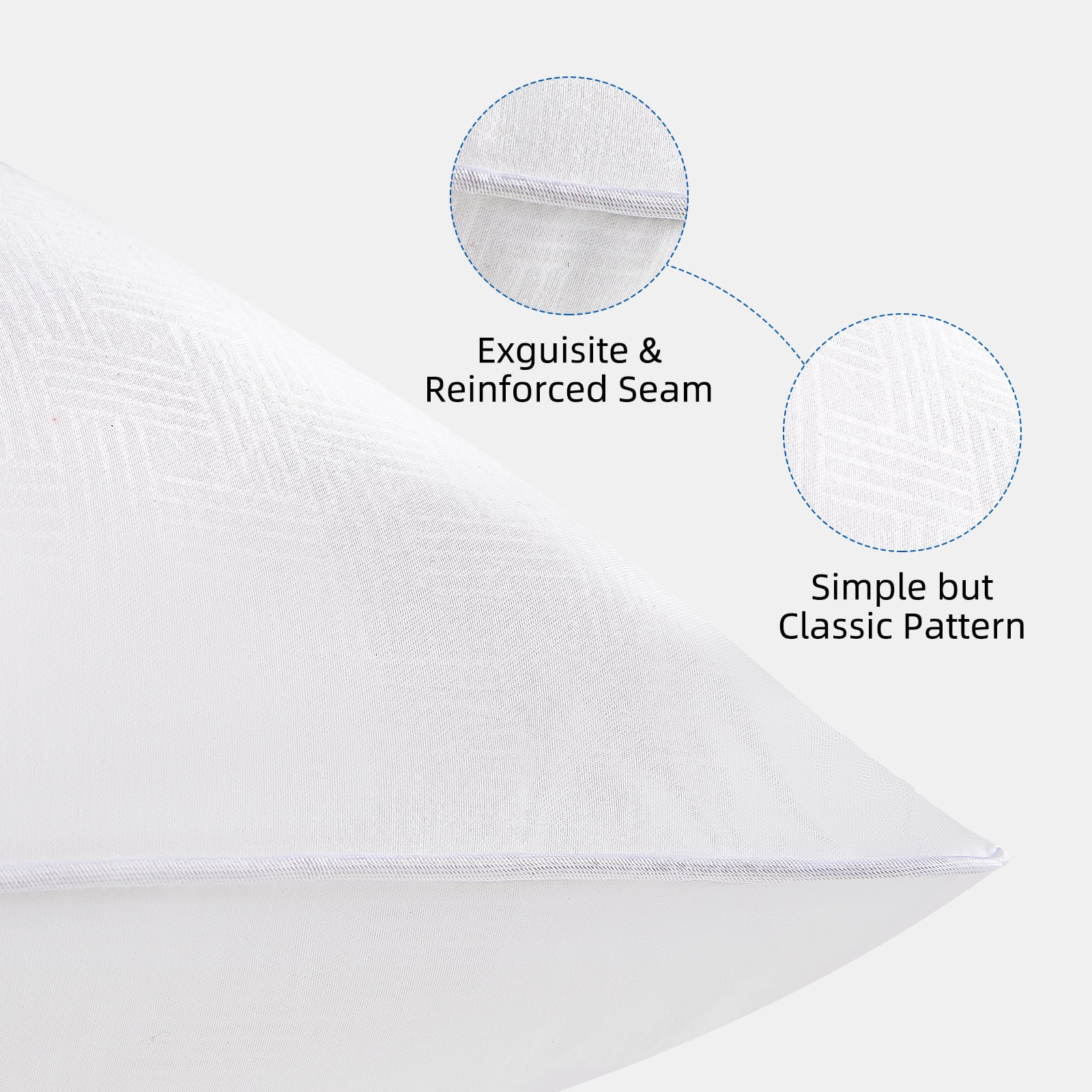 COOKEY 18 x 18 Throw Pillow Inserts(Set of 2),Indoor White Square Decorative Pillows for Couch & Bed