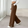 thumbnail image 6 of 2025 Trendy Corduroy Pants Women Wide Leg Straight High Waisted Fall Casual Pants Stretch Trousers Trendy Outfits, 6 of 9