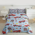thumbnail image 3 of Manfei Fire Truck Bedding Comforter Set,Firefighter Twin Comforter Sets,Red Blue Bedding Set For Boys Teens,Breathable Home Decor Reversible,2 Pieces, 3 of 9