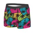 thumbnail image 2 of Balery Hawaii Palms Men's Boxer Briefs, Soft and Breathable Cotton Underwear with nylon Waistband-Medium, 2 of 9