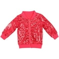 thumbnail image 2 of Avtoify Girls Jacket Casual, Girls Fall Jacket Lightweight Leisure, 3-10 Years Old Children's Fashion Solid Color Fringe Sequin Zipper Long Sleeve Hooded Casual Jacket/Coat, 2 of 3