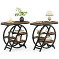 thumbnail image 6 of Fnova End Table Modern Wood Narrow Farmhouse Side Tables with Storage Shelf for Living Room, Bedroom, Nightstand, 6 of 17