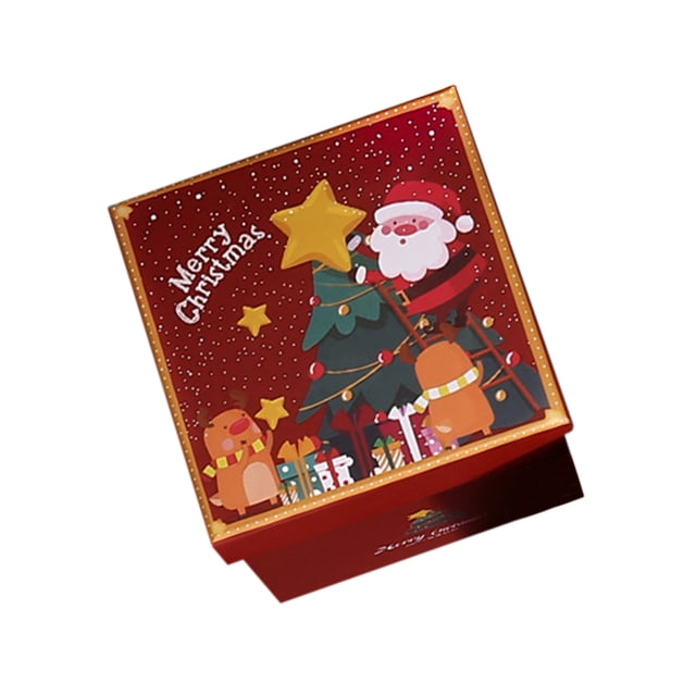 Qocolhg Christmas Decorations Indoor Outdoor, Christmas Gift Box Packaging Box Candy Small Gift Packaging Box Christmas Gift Holiday Gift Packaging Gift With Handbag, on Sale Clearance!