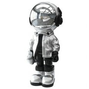 Cute Astronaut Statue Art Spaceman for Desktop Decor Bookshelf Birthday Gifts Home Decoration - Silver