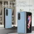 thumbnail image 2 of ELEHOLD for Samsung Galaxy Z Fold 3 Slim Folding Case Fiber Pattern Full Body Protection Shockproof Anti-Fingerprint Anti-Scratch Protective Case for Z Fold 3,Blue, 2 of 7
