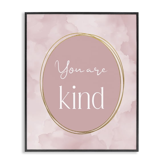 Stupell Industries Modern Pink Golden Affirmation Black Framed Giclee Art, 11 x 14, by Christine Simpson Art