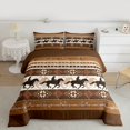 thumbnail image 2 of Homewish Retro Bohemian Aztec Bedding Comforter Set for Adult, Tribal Triangle Abstract Twin Comforter Sets, Cowgirl Cowboy Reversible Bedding Set, Breathable Home Decor, 2-Piece, 2 of 8