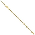 thumbnail image 2 of 14K Polished Diamond-cut / Beaded Religious Rosary Style Bracelet, 2 of 6