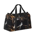 thumbnail image 2 of Balery Gold Pattern Black Skull Bolsa de Gimnasio para Mujeres, Bolsa de Viaje con Bolsillo Húmedo, Bolsa de Fin de Semana para Mujeres, Bolsa de Viaje Resistente al Agua, 2 of 7