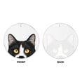 thumbnail image 2 of WIRESTER Large 3 inch Acrylic Ready to Hang Ornament, Hanging Ornaments for Christmas Tree Holidays Party Home Office Xmas Tree Decoration Gift - Animal Moustached Tuxedo Cat, 2 of 7