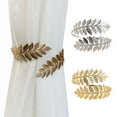 thumbnail image 2 of ZARKEA Metal Leaf Tieback Creative Modern Home Decor Curtain Tiebacks Gold set of 4(2 pairs), 2 of 5