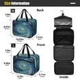 thumbnail image 3 of Travel Hanging Toiletry Bag with 4 Zipped Compartments Waterproof Makeup Accessories Spacious Cosmetic Bag Soccer Ball Floating in Space Medium, 3 of 9
