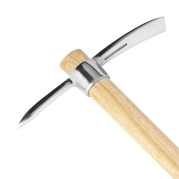 Stainless Steel Double-headed Pickaxe Stainless Steel Ice Axe Mountaineering Pickaxe Asparagus Hoe Double-headed Pickaxe Agricultural Tools