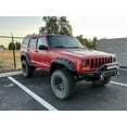 thumbnail image 3 of Vijay Compatible with 1984-2001 Jeep Cherokee XJ Front Bumper Textured Black Steel with Light and D-ring, 3 of 9