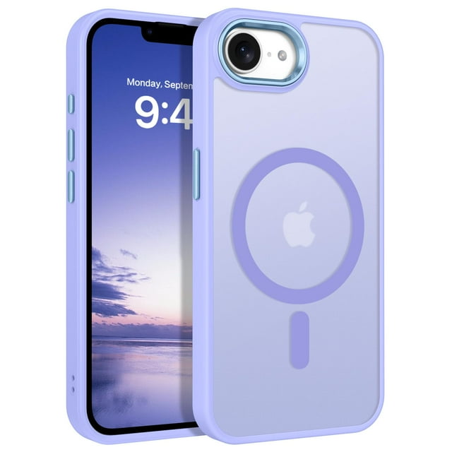 Funda para teléfono móvil BENTOBEN iPhone 16e de 6.1 pulgadas, magnética, color lavanda