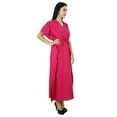 thumbnail image 5 of Bimba Women Long Solid Kaftan Soft Cotton Beach Cover Up Caftan Maxi, 5 of 5