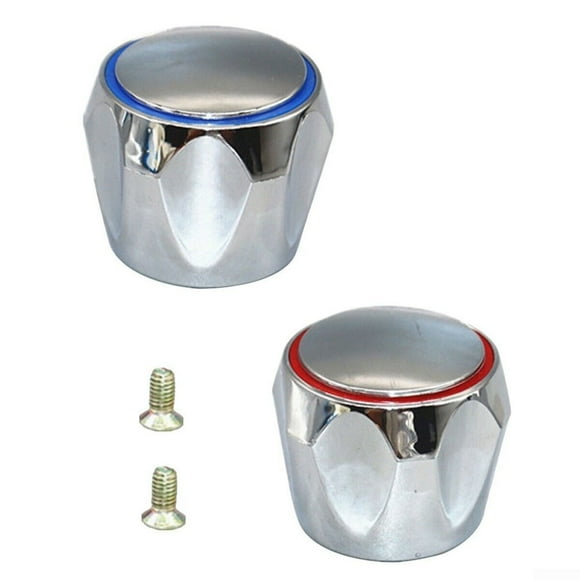 2Pcs Faucet Handle Hot Cold Button Knob Universal For Kitchen And Toilet Tap Replacement
