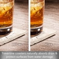 thumbnail image 6 of CounterArt Anchor Natural Travertine Stone Coaster 4-Pack, 6 of 7