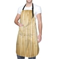 thumbnail image 2 of Zufioo Bamboo Wall Print Adult Waterproof Apron, Cooking Apron, Flower Arranging and Painting Apron-Adjustable Straps, with Pockets, Kitchen Supplies-One Size, 2 of 9