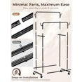 thumbnail image 4 of HogHow Clothes Rack, Rolling Clothing Rack with D, 4 of 7