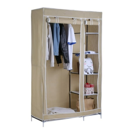 69 Portable Closet Organizer Wardrobe Clothes Rack Cupboard