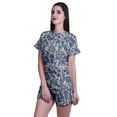 thumbnail image 2 of Moomaya Womens Printed Tee and Shorts Pajama Set PJs,Short Sleeve Sleepwear Nightwear S-XXL, 2 of 7