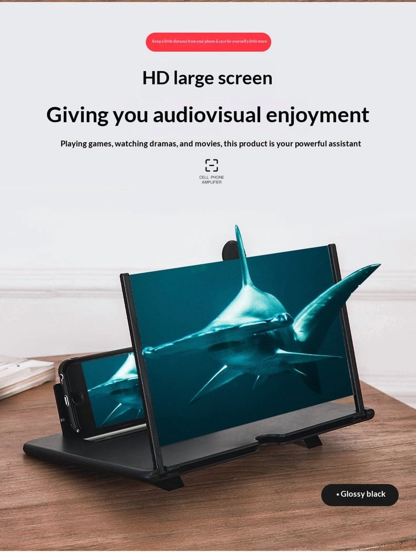 Mobile screen amplifier pull-out creative stretching 3D mobile magnifying glass holder amplifier
