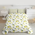 thumbnail image 2 of Homewish Lemon Bedding Comforter Set,Fruit Theme Twin Comforter Sets,Yellow White Green Bedding Set For Kids,Breathable Home Decor Reversible,2pcs, 2 of 8