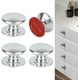 thumbnail image 1 of 4 Pack Aluminum Self-Stick Knobs No Drilling Self-Adhesive Drawer Knobs Silver Cabinet Handle Pull with Adhesive Black Stick On Handle for Cupboard Fr, 1 of 4