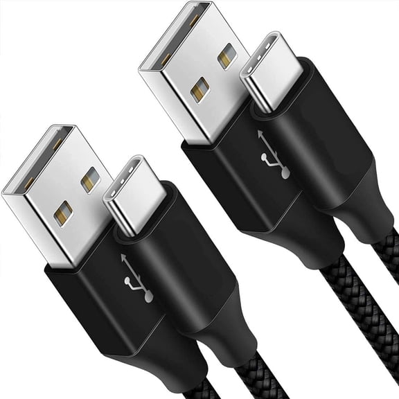HBMYN USB to USB C Cable 3.3ft, 2-Pack USB A to USB C Charger Cord Type C | Fast Charging for Samsung A17 A16 A15 A26 A36 A56, S26 S25 S24 S23 S22 S21 S20 S10, for iPhone 17 16 15, Black